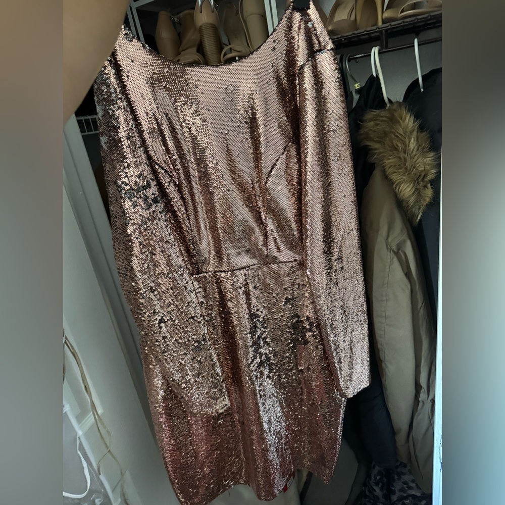 Sequin Rose Gold mini Dress